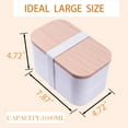 thumbnail image 4 of Bento Box ,2 Layer Lunch Box , Leak-proof, Includes Sauce Container, Divider,Lunch Bag ，Cutlery, 54oz Japanese Bento Box for Adults, Microwave-& Dishwasher-safe. （White）, 4 of 8