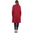thumbnail image 4 of Women's Casual Plus Size Long Body Duster Cardigan with Pockets Made in USA, 4 of 5