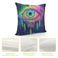 thumbnail image 4 of Orinice Rainbow Graphic Decorative Cushion Throw Pillow Cover for Home Couch Living Room Bed Sofa Square Short Plush 1PC 24x24in, 4 of 5