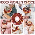 thumbnail image 6 of Cat Cone Collar Soft, Cute Cat Donut Collar After Surgery, Adjustable Kitten Recovery Cones to Stop Licking, Lightweight Neck Elizabethan Collars for Cats Kittens (Brown, Large), 6 of 14