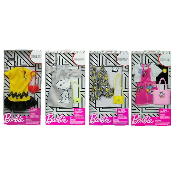 Barbie Fashion Peanuts Character Fashion Set of 4 Packs
