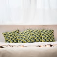 thumbnail image 7 of Ambesonne Tree Throw Pillow Cover 4 Pack, Blooms Botany Evergreen, 24", Olive Green Yellow, 7 of 7