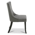 thumbnail image 4 of CHITA Upholstered Dining Chairs with Wood Legs Set of 2, Fabric in Flint Gray, 4 of 7