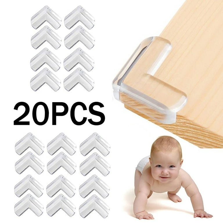 Minicloss (20-Pack) Baby Corner Protectors Child Proof, Ultra Clear Table Corner Guards- Long Lasting Pre-Applied Adhesive-for Furniture Sharp Corners, Edge