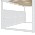 thumbnail image 3 of Kumix Loft Bed with Slide and Tent, Twin Size House Loft Bed with Car-Shaped Storage and 2 Tier Shelves, Wood Loft Bed with Safety Guardrail & Ladder for Teens Boys Girls, Noise-Free, Pink, 3 of 7
