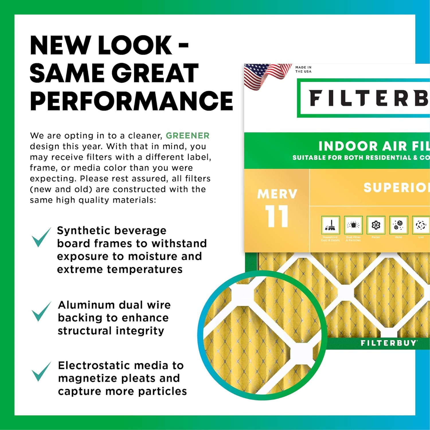 Filterbuy 10x30x1 MERV 8 Pleated Air Filter - 1-Pack, Actual Size 9.5"x29.5"x0.75" For Furnace, AC, & HVAC
