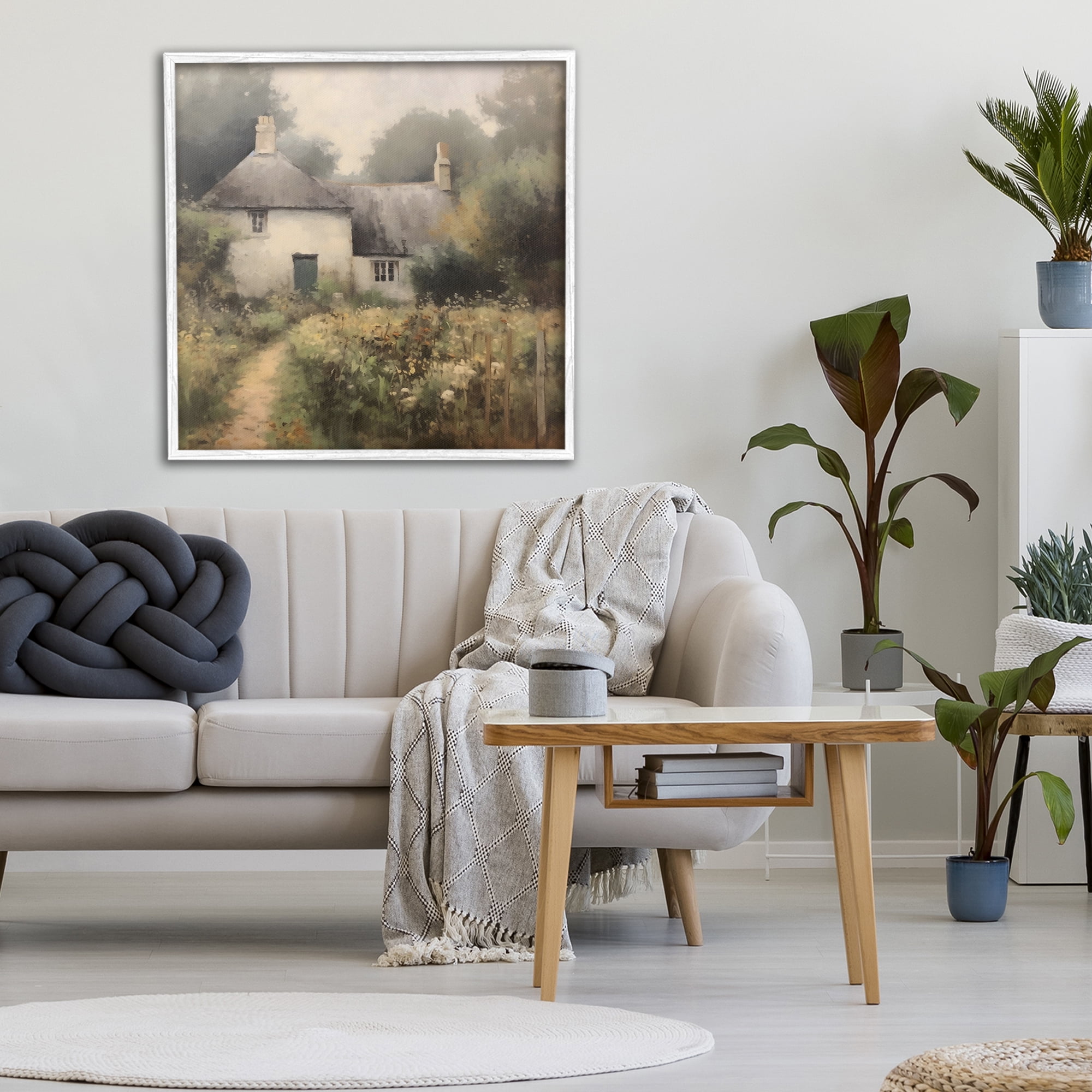 Stupell Industries Cottage Comfort in Summer Garden White Framed Giclee Art, design by Creative Studio