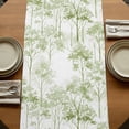 thumbnail image 5 of Table Runners 90 Inches Long Dress Scarves, Watercolor Forest Sage Green Farmhouse Coffee/Dining/Kitchen Table Runner for Living Room, Abstract Art Modern Trees 13x90 Inch, 5 of 9