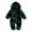 Zipper style-Army Green, variant on Baby Boys Girls Winter Footed Hooded Jumpsuit Plaid Button-Up Coat for Cold Weather Indoor Outdoor Wear Infant Full Body Romper Clothes