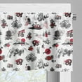 thumbnail image 3 of Ambesonne East Valance Pack of 2, Japanese Architecture Artwork, 42"X18", Dark Coral Black White, 3 of 5