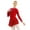 Red, variant on DPOIS Woman Figure Ice Staking Dress Mesh Long Sleeve Cutout Ballet Leotard White Small