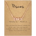 thumbnail image 4 of Qarigey Doce signos del zodiaco palabra encanto constelaciones tema amistad collar único con tarjeta de exhibición colgante oro rosa cáncer Ropa, zapatos y accesorios Miscelánea Piscis Qarigey AP009337-05, 4 of 6