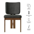 thumbnail image 3 of Alba Armless Upholstered Dining Chairs Set Of 2 in Charcoal, 3 of 10