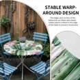 thumbnail image 2 of Tropical Succulent Round Tablecloth for 55-60 Inch Tables, Fitted Table Cover with Elastic Edge, Botanical Plants Pink Floral Waterproof Outdoor Table Cloth Protector for Patio Garden Dinner Picnic, 2 of 9
