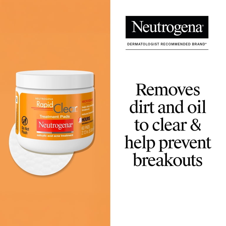 Neutrogena Rapid Clear Acne Treatment Pads, Salicylic Acid Face