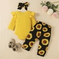 thumbnail image 2 of GRNSHTS Newborn Baby Girl Clothes Infant Girls Outfits Ruffle Sleeve Romper Bodysuit Floral Pants Toddler Baby Girl Outfits, 2 of 10