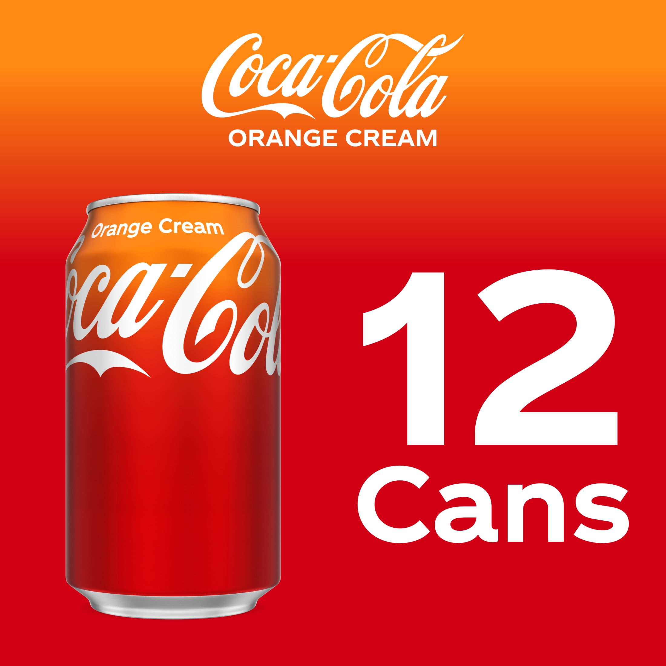 Coca-Cola Orange Cream Soda Pop Fridge Pack Cans, 12 fl oz, 12 Pack
