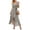 Floret Apricot, variant on Aiyino Women's Summer Floral Print Cross V Neck Casual Comfort Dress Bohemian Long Dresses