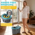 thumbnail image 2 of JOYMOOP Spin Mop and Bucket, 360° Mop Head & Telescopic Handle, Wet and Dry Use, 4 Reusable Microfiber Refills, Hands-Free Cleaning for Hardwood, Tile, Laminate Floors & Walls, 2 of 9