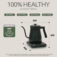 thumbnail image 4 of Willow Kitchen 1L Gooseneck Electric Kettle for Pour Over Coffee & Tea, Temperature Control & Automatic Shutoff, Rapid Boil Hot Water Kettle Pot, Black, 4 of 8