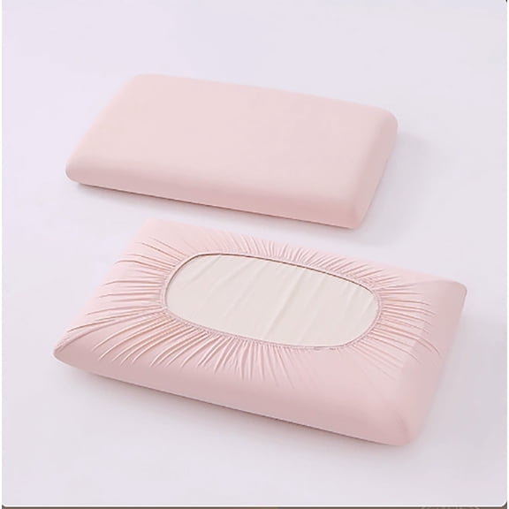 Cool Feeling Pillowcase Spandex Pillow Cover, Removable & Washable, Portable Disposable Isolation Cover for Lazy Use Pink