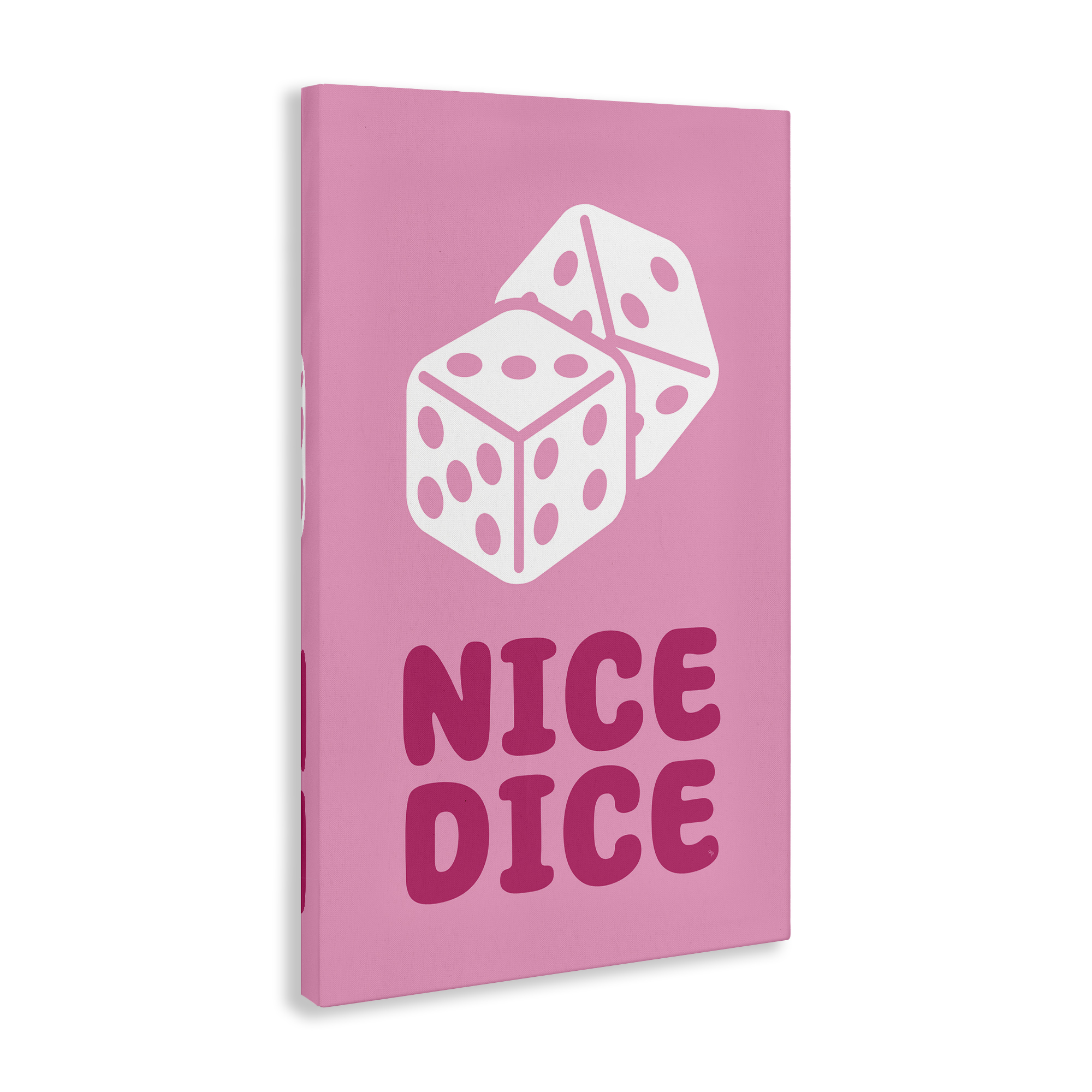 Stupell Industries Nice Dice Phrase Entertainment Painting Wrapped Canvas Art Print Wall Art, 20 x 30