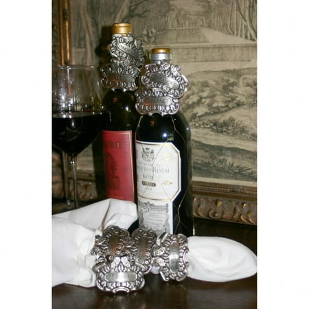 

Elk Home - Estate Variety - 4- Inch Napkin Rings (Set of 4) Pewter Finish -