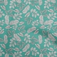 thumbnail image 1 of oneOone Rayon Turquoise Green Fabric Tropical Line Drawing Leaf Sewing Craft Projects Fabric Prints By Yard 56 Inch Wide, 1 of 5