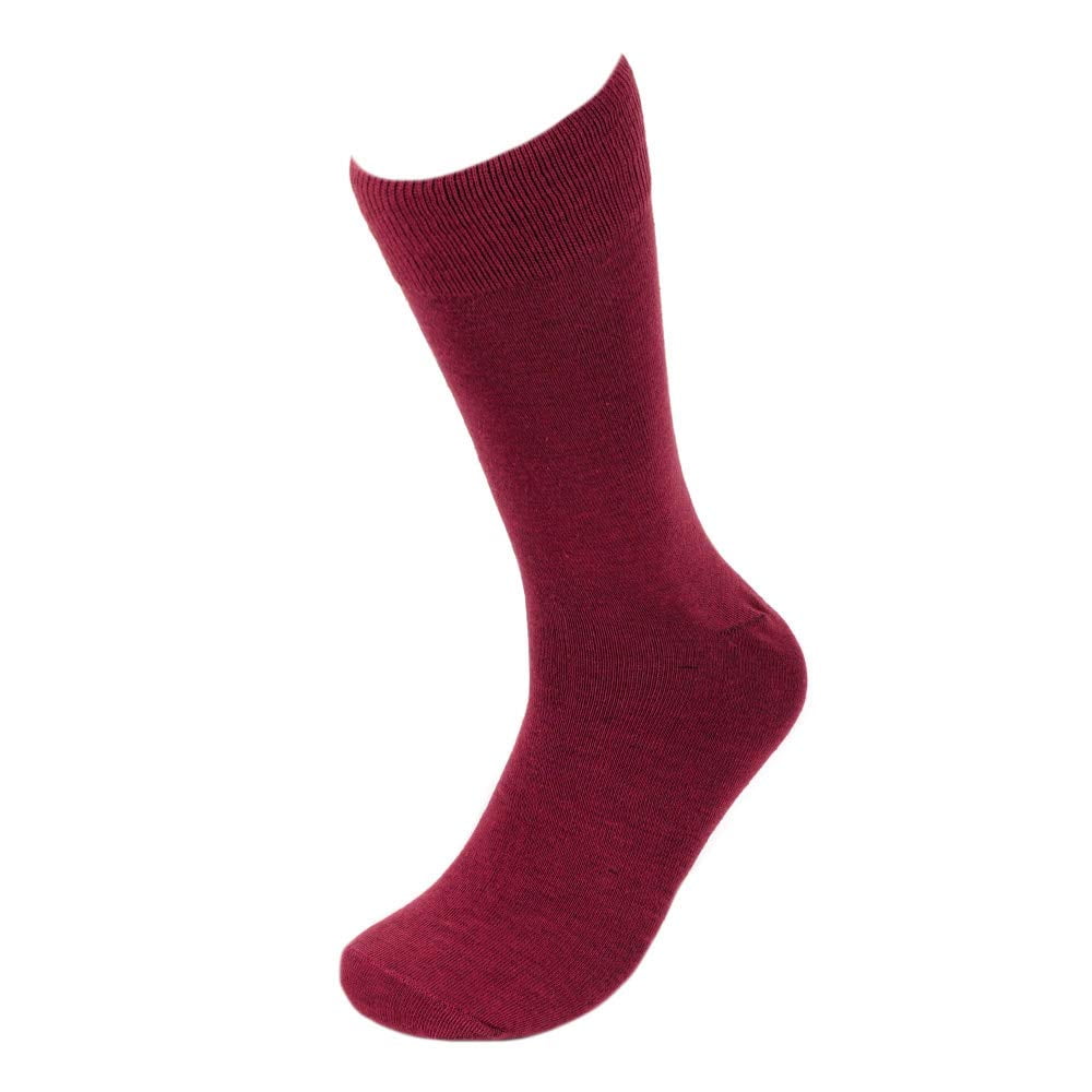 Feraricci Solid Color Casual Dress Socks for Men Colorful & Comfortable Crew Socks 