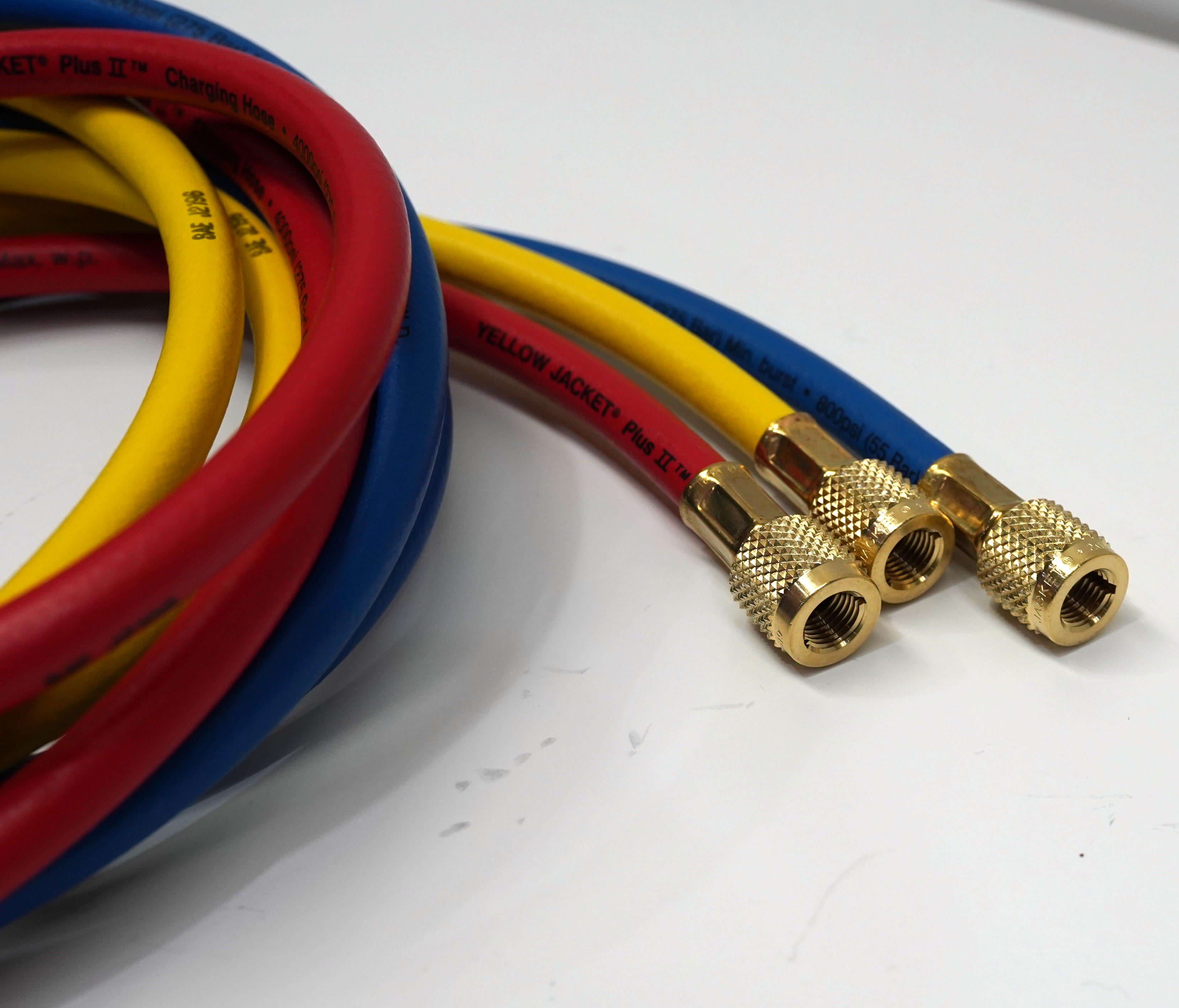 Yellow Jacket Series 41 Charging Manifold Assembly For R-22, R-404A, And R-410A Pressure Gauges