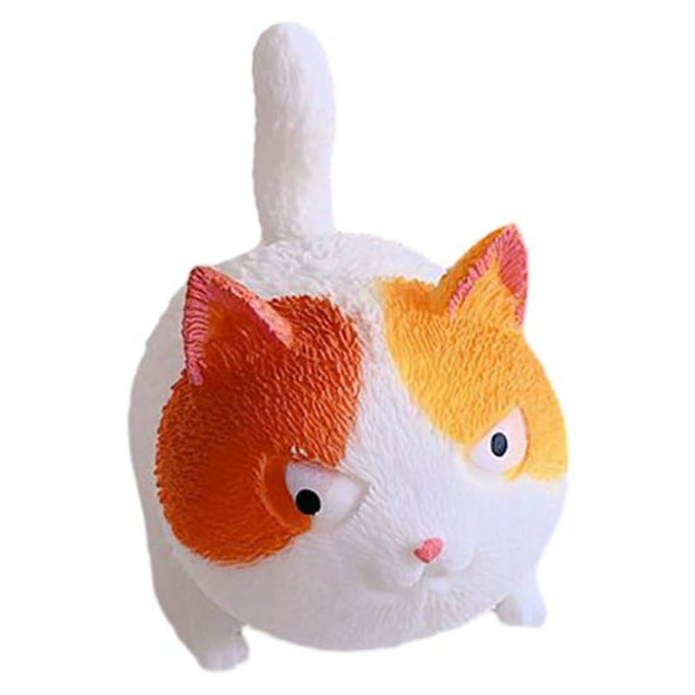 Godderr Boys Girls Cat Decompression Toys for Toddler Kids Kneading Toys Soft Slow Rebound Cat Toys Stress Relief Toys Size 3.5 x 2.4 x 2.8 White