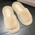 thumbnail image 1 of Pantufla Zapatillas Mujer Acogedoras Punta Abierta Felpa Espuma Viscoelástica Suministros para el Hogar (35) Caqui Likrtyny Tenis De Mujer Tenis De Hombre, 1 of 8