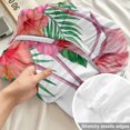thumbnail image 4 of Twin XL Size Fitted Sheet Set - Pink Flamingo 2 Piece Bedding Sets 16" Deep Pocket Fitted Sheet with 1 Pillowcases, Summer Tropical Palm Leaves Floral Brushed Microfiber Hotel Luxury Bed Sheets, 4 of 9