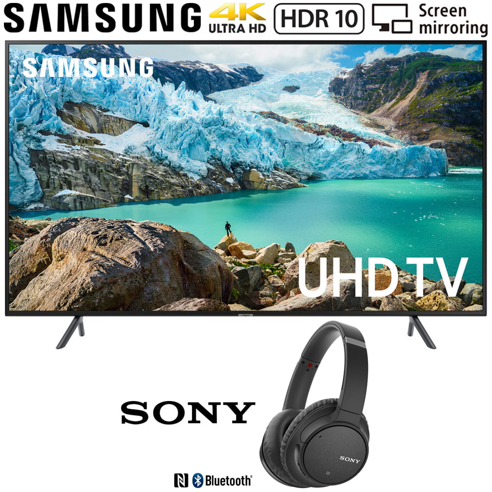 Samsung UN65RU7100 65-inch RU7100 LED Smart 4K UHD TV (2019) Bundle with Sony WHCH700N/B ...
