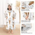thumbnail image 3 of FORMRS Wearable Blanket Hoodie with Sleeves for Kids Cozy Flannel Sweatshirt, Cartoon Ice Cream Pattern, 3 of 7