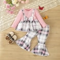 thumbnail image 2 of HCNTES Baby Girl Clothes Winter Toddler Baby Girl Clothes 12 24 Months 2T 3T 4T Long Sleeve Letter Romper Hooded Pants Outfits Set, 2 of 8