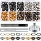 thumbnail image 2 of Juego de ojales de 200 piezas Kit de herramientas para ojales juego de alicates para ojales herramienta para ojales ojales de lona arandelas de ojales de 6mm punzón con caja remache ojales para, 2 of 8