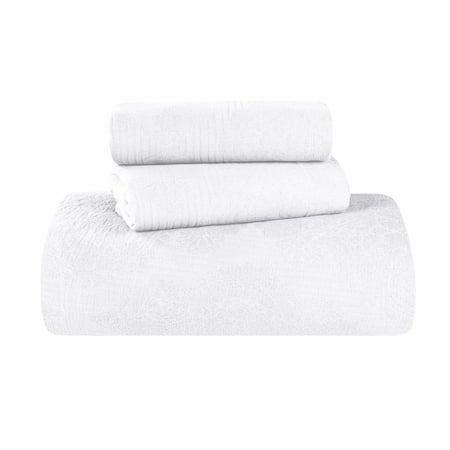 Superior 3-Piece Victory Cotton Matelasse White Bedspread Set, Queen