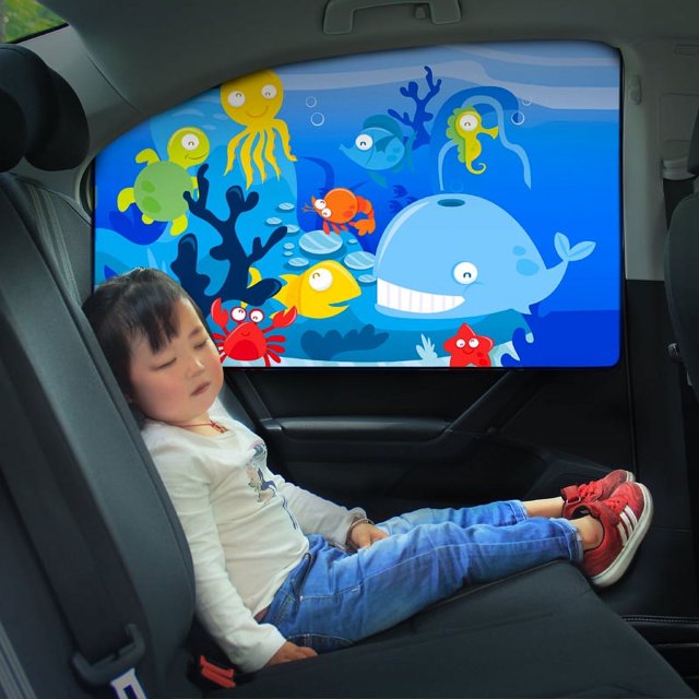 Magnetic Car Sun Shade Curtain for Side Window Baby Kids Children Sunshade Protector Protects from Sun Glare Heat Blocks UV Rays Glare Car Interior Sun Blocker-2pack