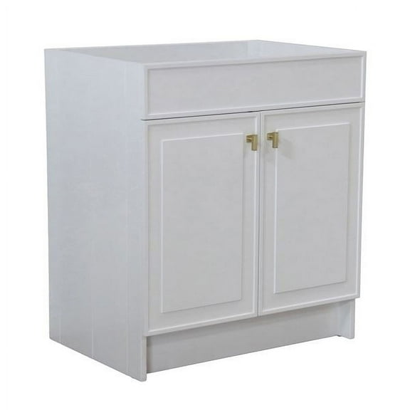 30 in. Single Sink Foldable Vanity Cabinet   , White Finish