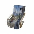 thumbnail image 4 of Landscape Soft Flannel Fleece Throw Blanket, White House Terrace Balcony for Sunbathing Relaxing Sea Ocean Scenery, Cozy Plush for Indoor and Outdoor Use, 70" x 90", Multicolor, by Ambesonne, 4 of 6