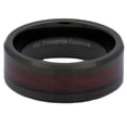 thumbnail image 3 of MJ Metals Jewelry Men's / Women's 8mm Black Tungsten Carbide Wedding Band Koa Wood Inlay Ring, 3 of 5