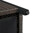 thumbnail image 4 of Yaheetech Natural Outdoor Patio Rattan Side Table with Umbrella Tube for Garden Terrace and Poolside, 4 of 7