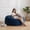 Blue, variant on 4FT Oversized Bean Bag Chair Bed, Flannel Lazy Sofa with High Resilience Memory Foam and Removable Washable Cover for Adults Teens