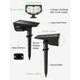 thumbnail image 2 of LITOM 12 LED Solar Lights Upgraded, IP67 Waterproof Solar Landscape Lights Outdoor with 2 Lighting Modes, 2-in-1 Adjustable Solar Landscape Spotlight,pack of 1, 2 of 9