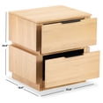thumbnail image 3 of Safvaieh Couture Titus Mid-Century Wood and Metal Nightstand, Oak, 3 of 14