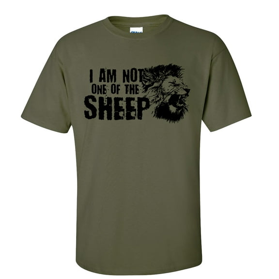 I Am Not One Of The Sheep Unisex Short Sleeve T-shirt-Military-Small