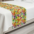 thumbnail image 2 of Vegetables Bed Runner, Kawaii Pattern with Healthy Organic Foods Happy Smiling Faces, Decorative Accent Bedding Scarf for Hotels Homes and Guestrooms, Queen, Multicolor, by Ambesonne, 2 of 2