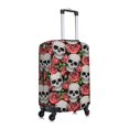 thumbnail image 3 of Bixox Washable Skull and Roses Printed Luggage Cover, Fashion Suitcase Protector Fits for Large luggage, 3 of 8