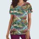 thumbnail image 1 of Fiudx Ofertas Flash Artículos En Oferta Blusa de Lactancia con Bolsillos y Manga Corta con Cuello En V y Estampado En Barbacoa para Mujer, 1 of 5